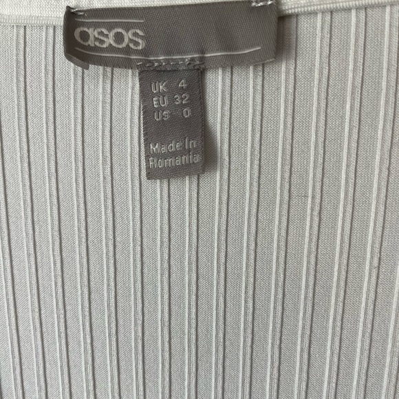 ASOS DESIGN slinky rib button through midi dress with puff sleeve - Picture 7 of 9